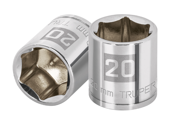 DADO DE 20 mm, CUADRO DE 3/8", 6 PUNTAS, D-3820-HM
