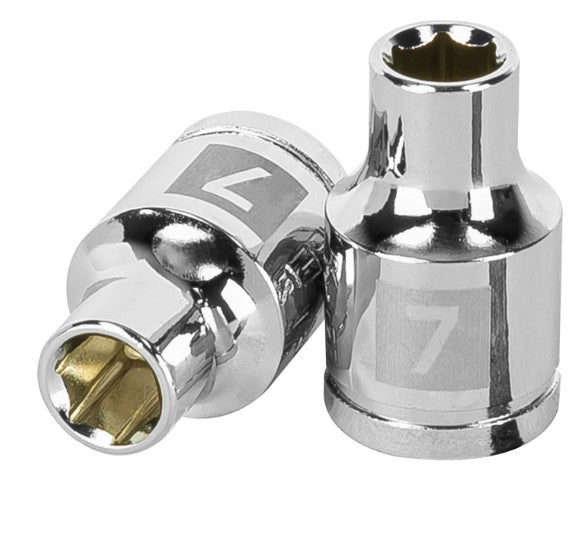 DADO DE 7 mm, CUADRO DE 3/8", 6 PUNTAS, D-3807-HM