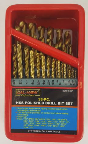 JUEGO DE BROCAS TITANIUM 33 PZAS. HSS