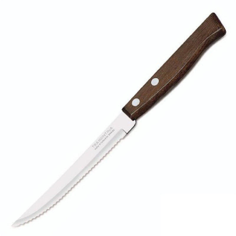 CUCHILLO PARA ASADO 5" C/ SIERRA MANGO DE MADERA  POR  PIEZAS TRAMENTINA