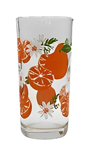 JUEGO PARA BEBIDAS DE CRISTAL 7 PZ (NARANJAS)