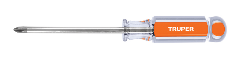 DESARMADOR DE CRUZ 1/4" X 4", MANGO DE ACETATO