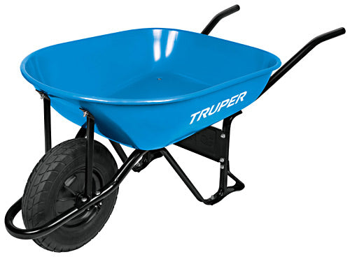 CARRETILLA 5.5 FT, LLANTA NEUMÁTICA REFORZADA" AZUL