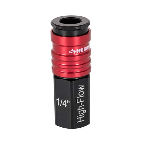 COPLE RAPIDO PARA AIRE, HEMBRA, 1/4" NPT, HIGH FLOW, HUSKY