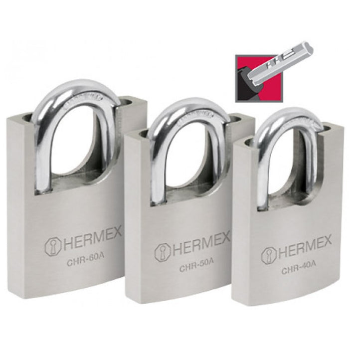 CANDADO DE HIERRO, CON CORAZA, 60MM, ANTI-GANZUA