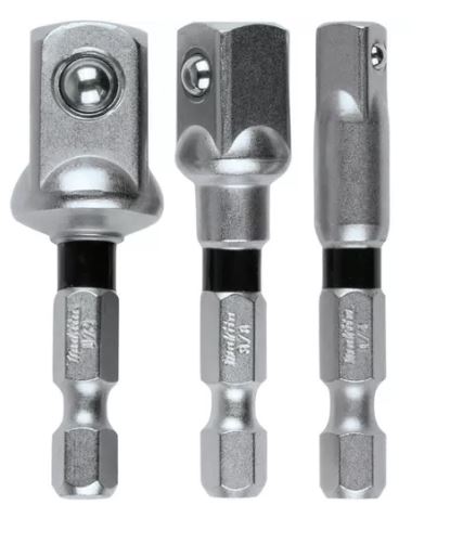 SET ADAPTADOR P/DADO IMPACT XPS (1/4", 3/8", 1/2") X 2"