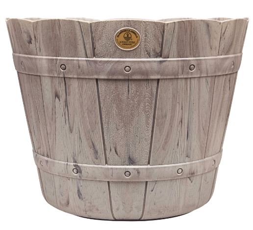 MACETA MADERA REDONDA D36 CAOBA