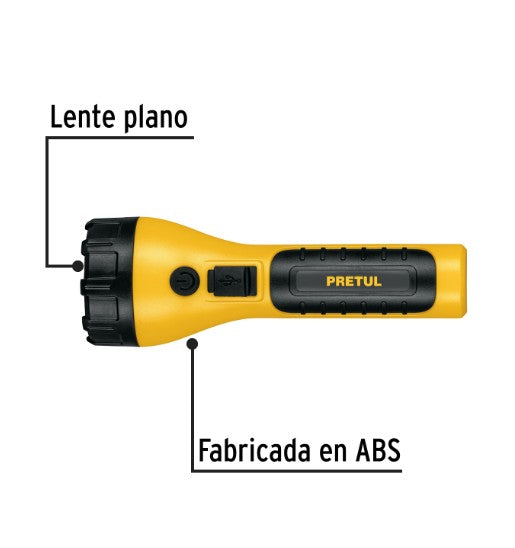 LINTERNA RECARGABLE DE MANO LED 180 LM PRETUL