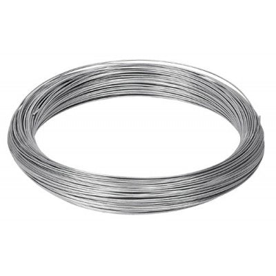 Alambre galvanizado calibre 18 en rollo de 1 kg, color plateado