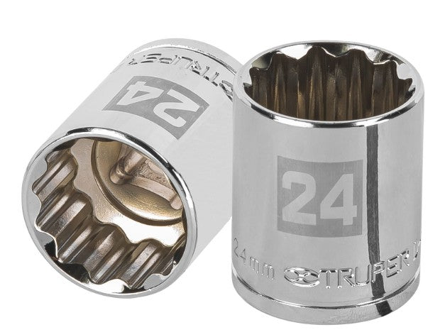 DADO DE 24 mm, CUADRO DE 1/2", 12 PUNTAS, D-1224-EM