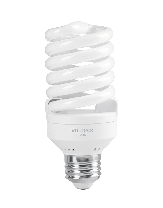 Foco ahorrador mini de espiral blanco, base rosca; 25 W, luz de día
