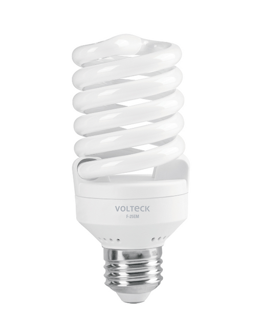 Foco ahorrador mini de espiral blanco, base rosca; 25 W, luz de día