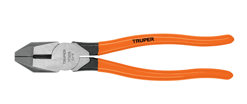 PINZA DE ELECTRICISTA DE 9", PROFESIONAL, MANGO DE VINIL