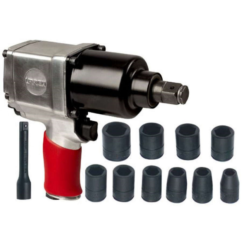 PISTOLA DE IMPACTO NEUMATICA DE 1/2", URREA, C/JUEGO DE DADOS STD Y EXTENSION, 13 PZS 4HK