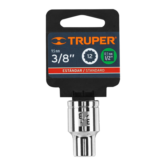 DADO CUADRO DE 1/2" X 3/8", 12 PUNTAS TR