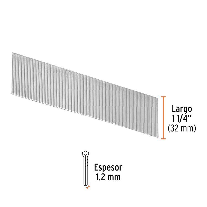 CLAVOS PARA CLAVADORA NEUMATICA, 1-1/4" (32 mm)