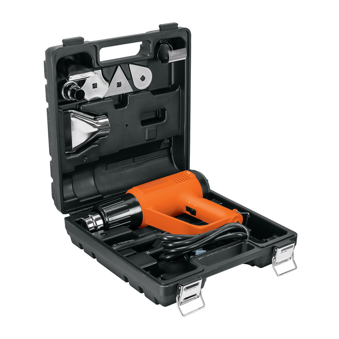 PISTOLA DE CALOR, 2000W CON 4 BOQUILLAS 4/16, PROFESIONAL