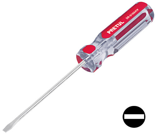 DESARMADOR PLANO, 3/16" X 4", MANGO PVC