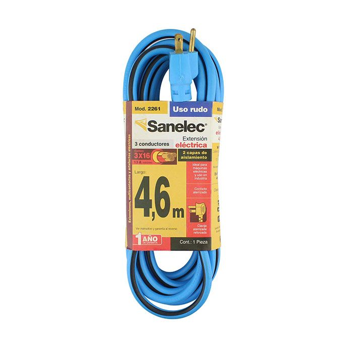 EXTENSION ELECTRICA DE 4.6 MTS, CAL. 16/3, USO RUDO