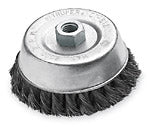 CARDA COPA DE ALAMBRE TRENZADO GRUESO, 5", EJE mm, PARA ESMERILADORA