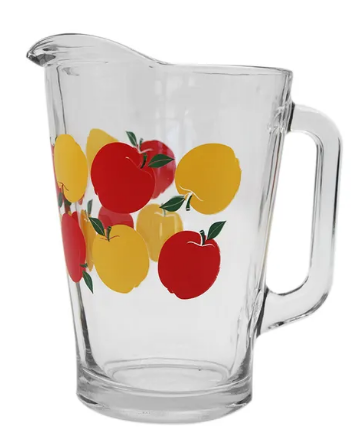 JUEGO PARA BEBIDAS DE CRISTAL 7 PZ (MANZANAS)