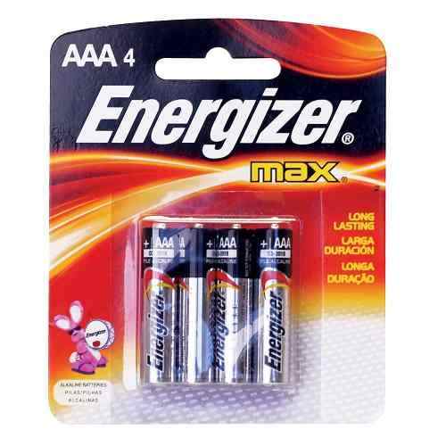 PILA ALCALINA ENERGIZER AAA 4 PIEZAS