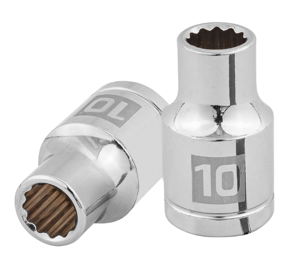 DADO DE 10 mm, CUADRO DE 1/2", 12 PUNTAS, D-1210-EM