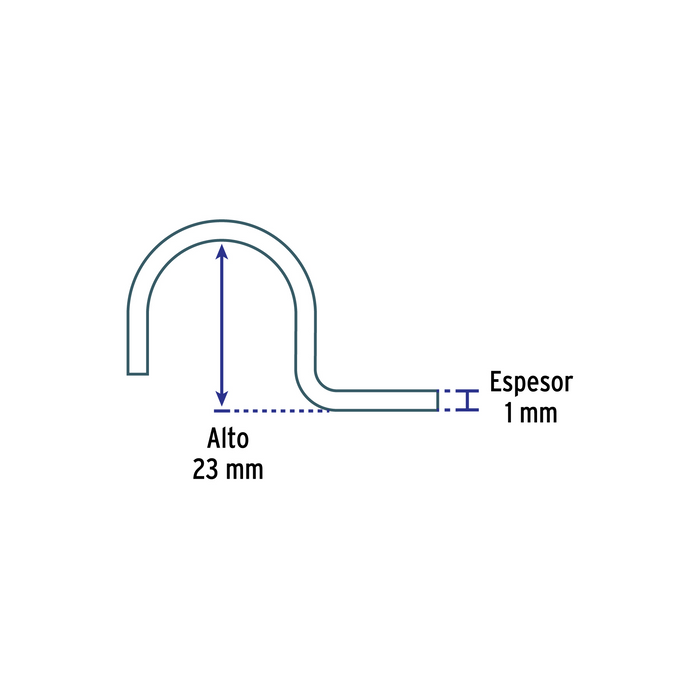 ABRAZADERA DE UÑA PARA TUBO DE 3/4" TRUPER