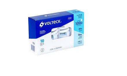LAMPARA 24W ESPIRAL LUZ DE DIA SET 4 PIEZAS VOLTECK