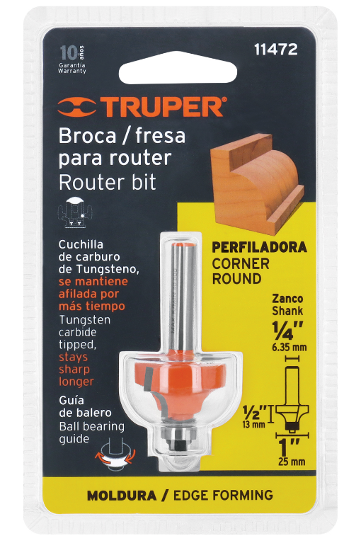 BROCA PARA ROUTER REDONDEADO 1"