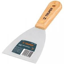 ESPATULA DE 2", RIGIDA, MANGO DE MADERA