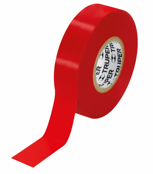 CINTA DE AISLAR 18 M x 19 mm, ROJA, TRUPER