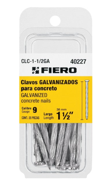 CLAVOS GALVANIZADOS PARA CONCRETO 1-1/2" 20 pz FIERO