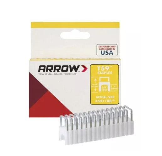 GRAPAS AISLADAS T59, 1/4" x 5/16" ARROW 300 PZAS