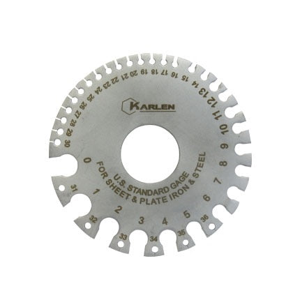 CALIBRADOR REDONDO PARA LAMINA Y PLACA 0-36 STANDAR NO.G-21