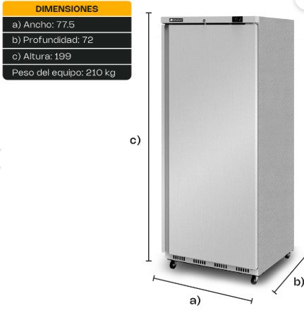 REFRIGERADOR VERTICAL PUERTA SOLIDA 23 FT 1/4 HP 2.2 A RHINO