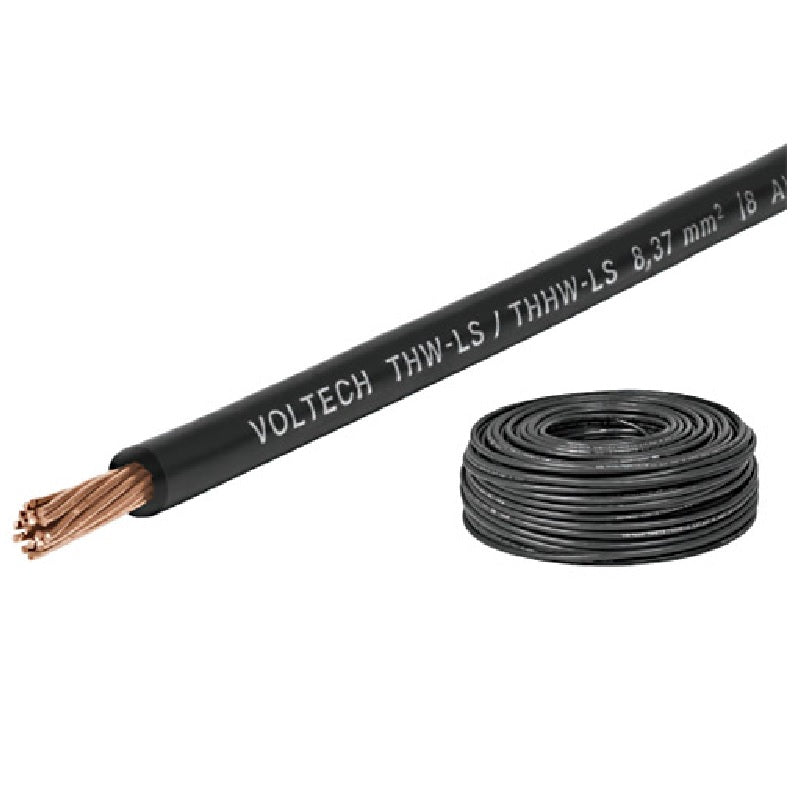 CABLE THHW-LS 8 NEGRO AWG (METRO)