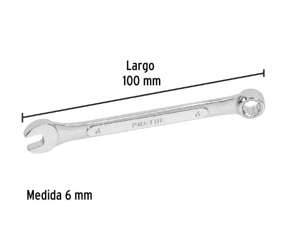 LLAVE COMBINADA MILIMETRICA 6 mm TR