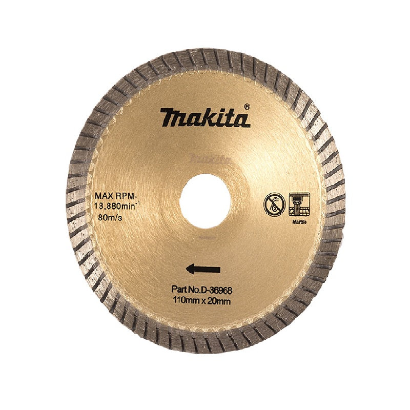 DISCO DE DIAMANTE CURVO 4-3/8", MARMOL, TABIQUE, CORTE HUMEDO/SECO