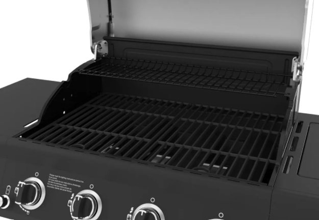 ASADOR DE GAS PORTATIL NEXGRILL, DE ACERO INOXIDABLE CON 4 QUEMADORES NEGRO