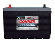 Batería para auto GONHER Hardline con bornes rojo y negro, diseño rectangular