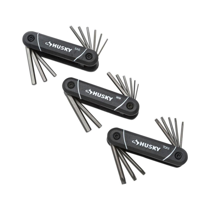 JUEGO DE LLAVES ALLEN CON 3 PIEZAS SAE, MM Y TORX, HUSKY MOD.HFHK3PCSET