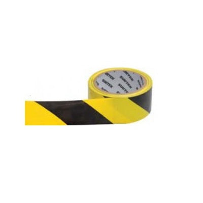CINTA DE SEÑALIZACION NEGRO-AMARILLO 18MTS X 2"