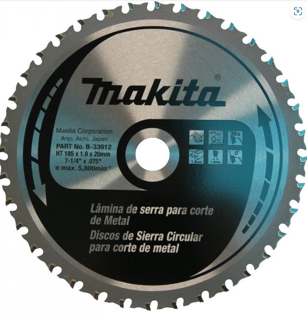 SIERRA CIRCULAR 5-7/8 X 20 mm X 52T CT C/RED. 5/8" DCS551