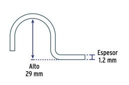 ABRAZADERA DE UÑA PARA TUBO DE 1-1/4"