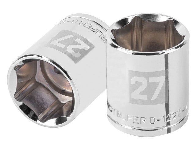 DADO DE 27 mm, CUADRO DE 1/2", 6 PUNTAS, D-1227-M