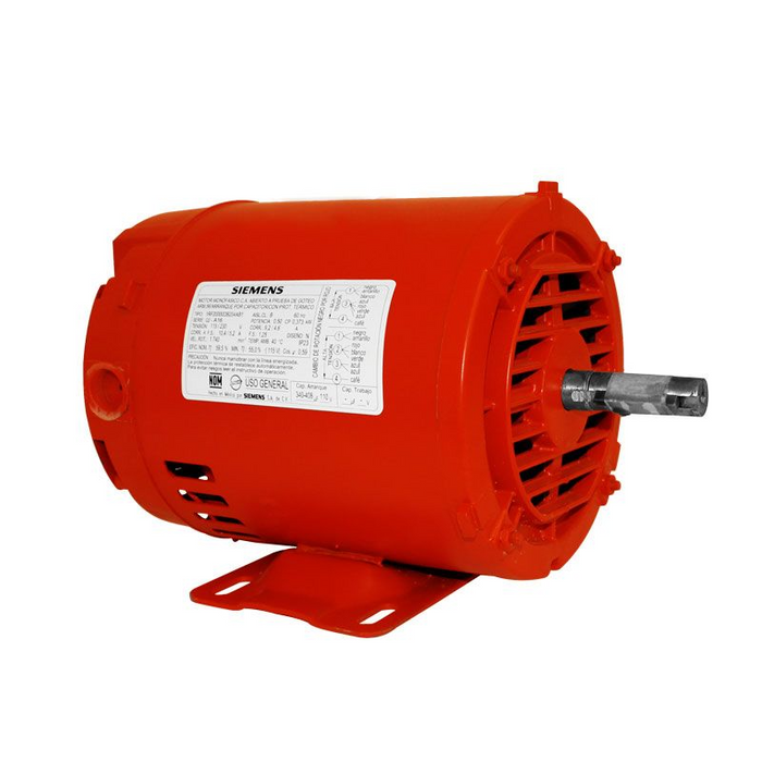 MOTOR ELECTRICO SIEMENS, MONOFASICO DE 1/2HP Y TENSION BAJA (1RF20000DB204AS1)(A7B10000005072)