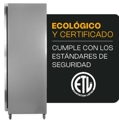 REFRIGERADOR VERTICAL PUERTA SOLIDA 23 FT 1/4 HP 2.2 A RHINO