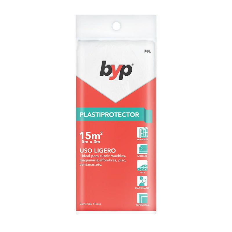 PLASTICO PARA RECUBRIMIENTO DE PINTURA, TRANSPARENTE 10x16 ft