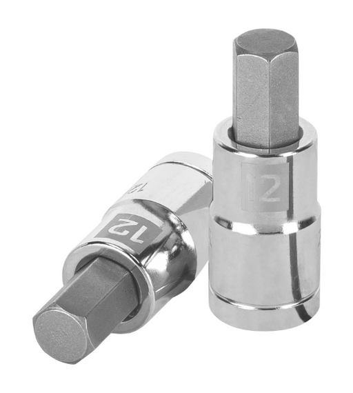 Punta hexagonal metálica de 12 mm con cuadrado 1/2"